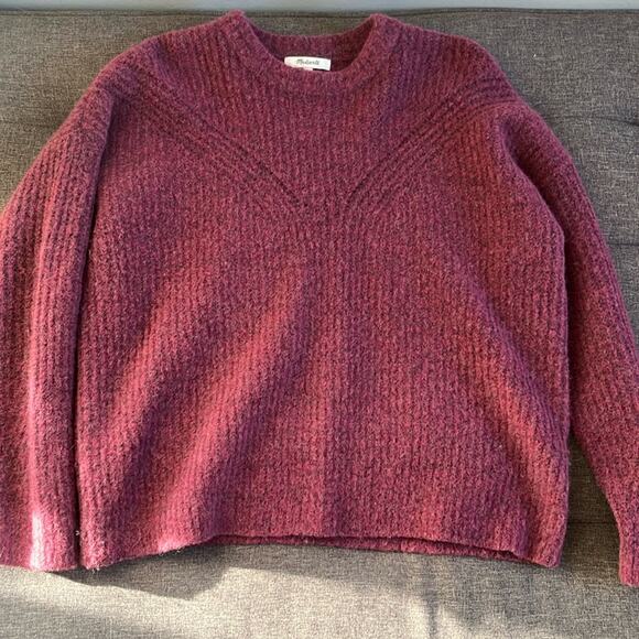 Scoop neck knit Madewell wool sweater.  Size S - Picture 1 of 5